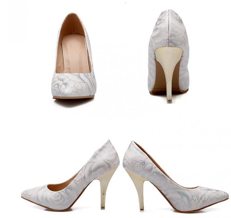 Women's shoes in spring and autumn High fine heel pointed end@203