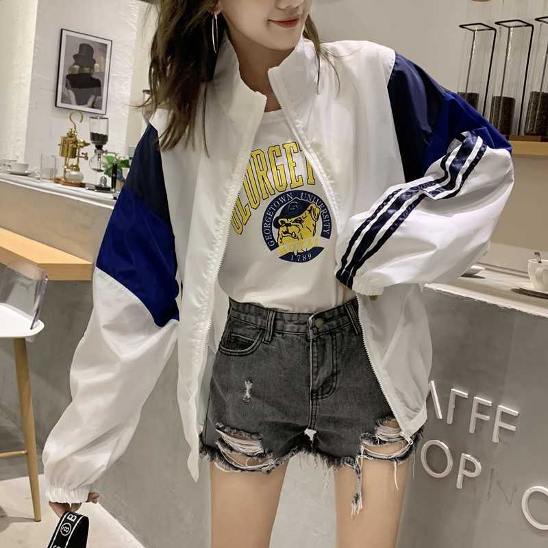 Korea Ulzzang loose punk large size zipper thin jacket funny bf fashion stitching Harajuku tops Vintage ins coat 210608
Korea Ulzzang loose punk large size zipper thin jacket funny bf fashion stitching Harajuku tops Vintage ins coat 210608