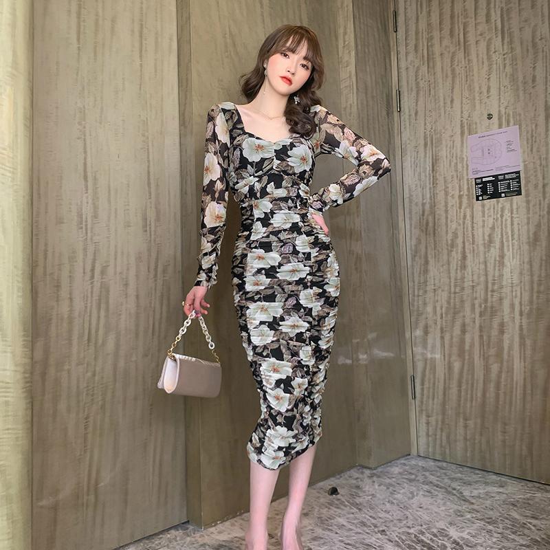 Casual Dresses -XL Plus Size Print Floral Dress Women Summer Long Sleeve Runway Design Bodycon Elegant Ladies Flower Midi Jurk, Black
Casual Dresses -XL Plus Size Print Floral Dress Women Summer Long Sleeve Runway Design Bodycon Elegant Ladies Flower Midi Jurk, Black