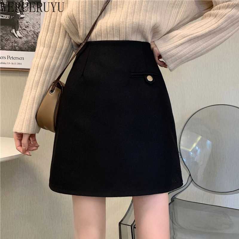 WERUERUYU Korean-Style Woolen Skirt Women's Skirt Autumn and Winter High Waist Black Skirt 210608, Photo color
WERUERUYU Korean-Style Woolen Skirt Women's Skirt Autumn and Winter High Waist Black Skirt 210608, Photo color