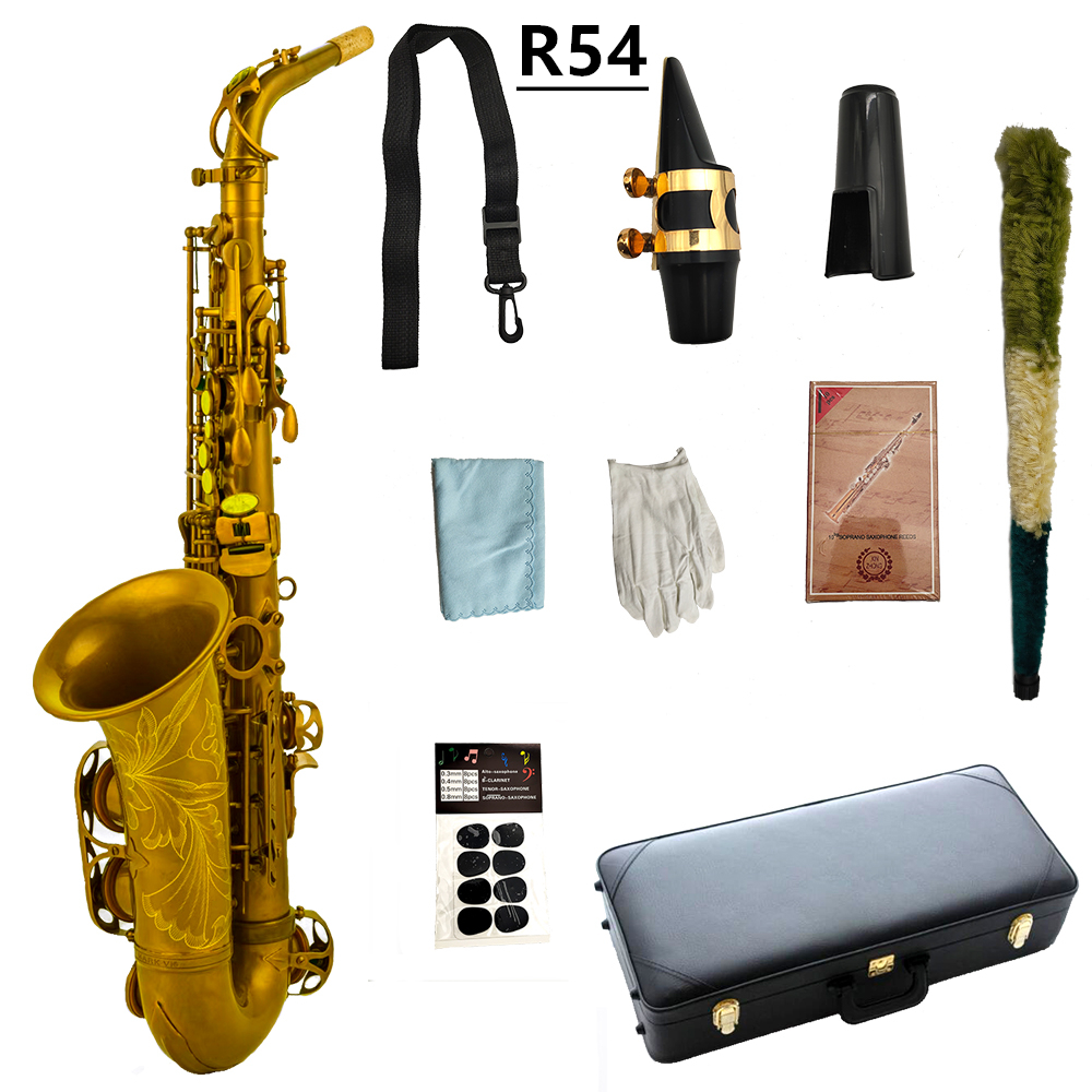 R54 Alto Saxophone Eb Tune Antique Copper Professional Musical Instrument With Case Accessories
R54 Alto Saxophone Eb Tune Antique Copper Professional Musical Instrument With Case Accessories