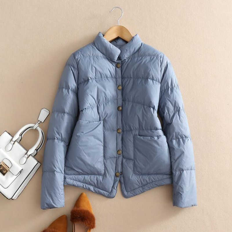 SEDUTMO Winter Duck Down Coat Women Ultra Light Short Oversize Thin Jackets Autumn Casual Slim Puffer Jacket Parkas ED1103 210819