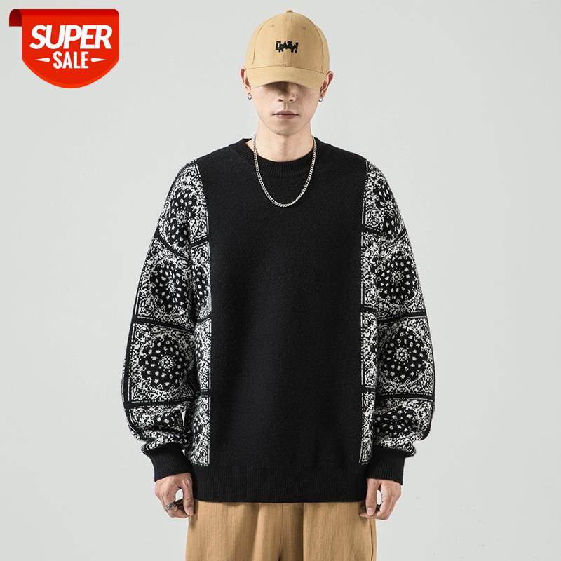 New Ethnic Style Color Patchwork Knit Street Stylish Men's Hip Hop Casual Pullovers Sweaters Male Fashion Full Sleeves Paisley #LX0i, White;black
New Ethnic Style Color Patchwork Knit Street Stylish Men's Hip Hop Casual Pullovers Sweaters Male Fashion Full Sleeves Paisley #LX0i, White;black