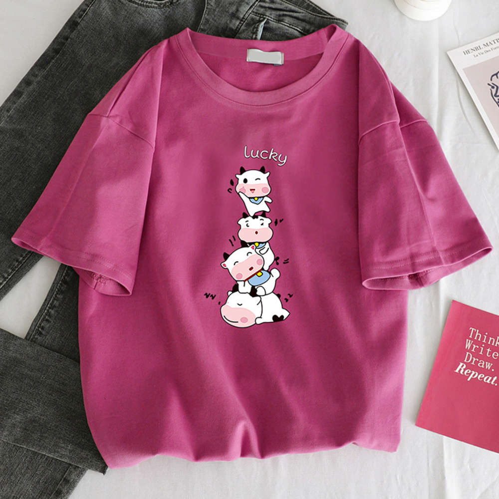 Short sleeve female summer 2021 new relaxed Korean student t-shirt casual versatile cartoon top, Black;brown
Short sleeve female summer 2021 new relaxed Korean student t-shirt casual versatile cartoon top, Black;brown
