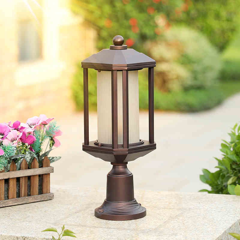 2021 New Decorative Pillar European Style Dwaterproof Water Garden Courtyard in the Open Air Wall Light Bnlz