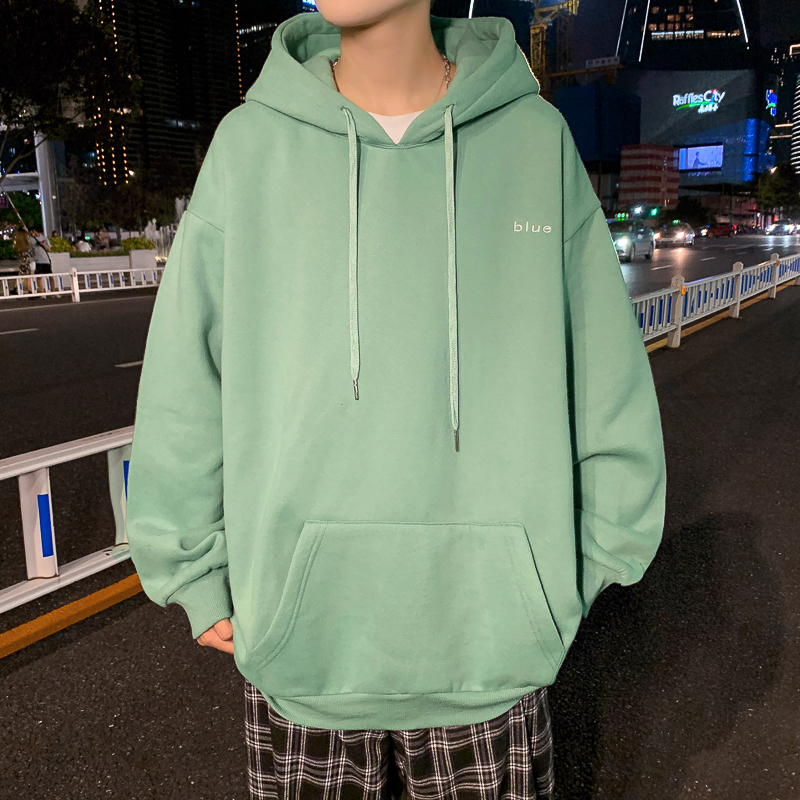 Hooded Hoodies Men Casual Loose Oversized Men Hoodie Japanese Korean Streetwear Solid Men's Hoodies 201127