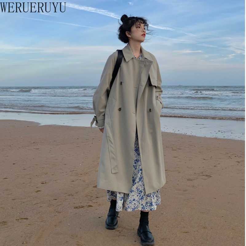 WERUERUYU Women Trench Coat Casual Women's Long Outerwear Loose Overcoat with Belt Winter Fashion Double-breasted Windbreaker 210608, Photo color
WERUERUYU Women Trench Coat Casual Women's Long Outerwear Loose Overcoat with Belt Winter Fashion Double-breasted Windbreaker 210608, Photo color