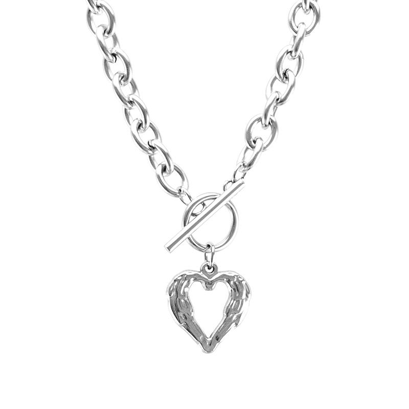 Pendant Necklaces Women Heart Heavy Chain Necklace Toggle Buckle Stainless Steel Cable Collar Choker Fashion Jewelry
Pendant Necklaces Women Heart Heavy Chain Necklace Toggle Buckle Stainless Steel Cable Collar Choker Fashion Jewelry