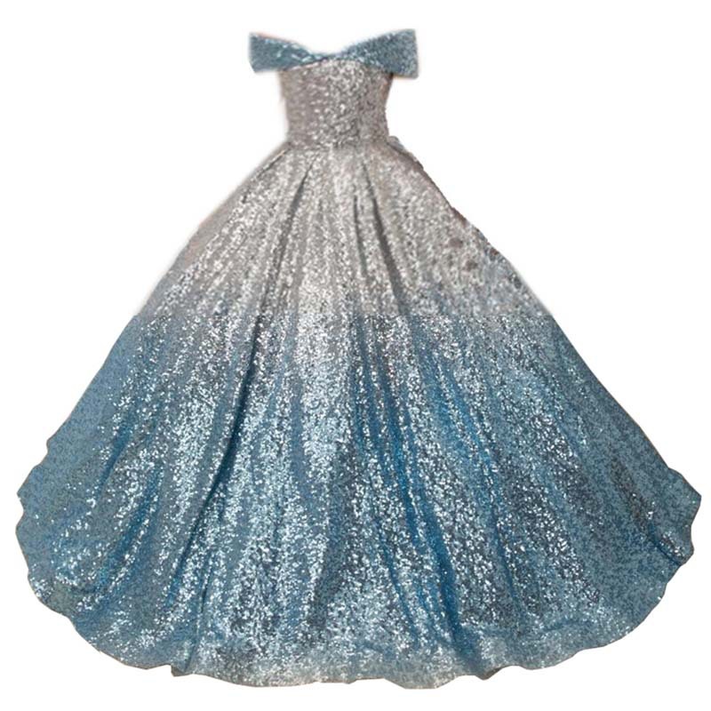 Cute 2021 Flower Girl Dresses Off Shoulder Ball Gown Lace Appliques Tiered Skirts Girls Pageant Dress A Line Kids Sequined Birthday Gown