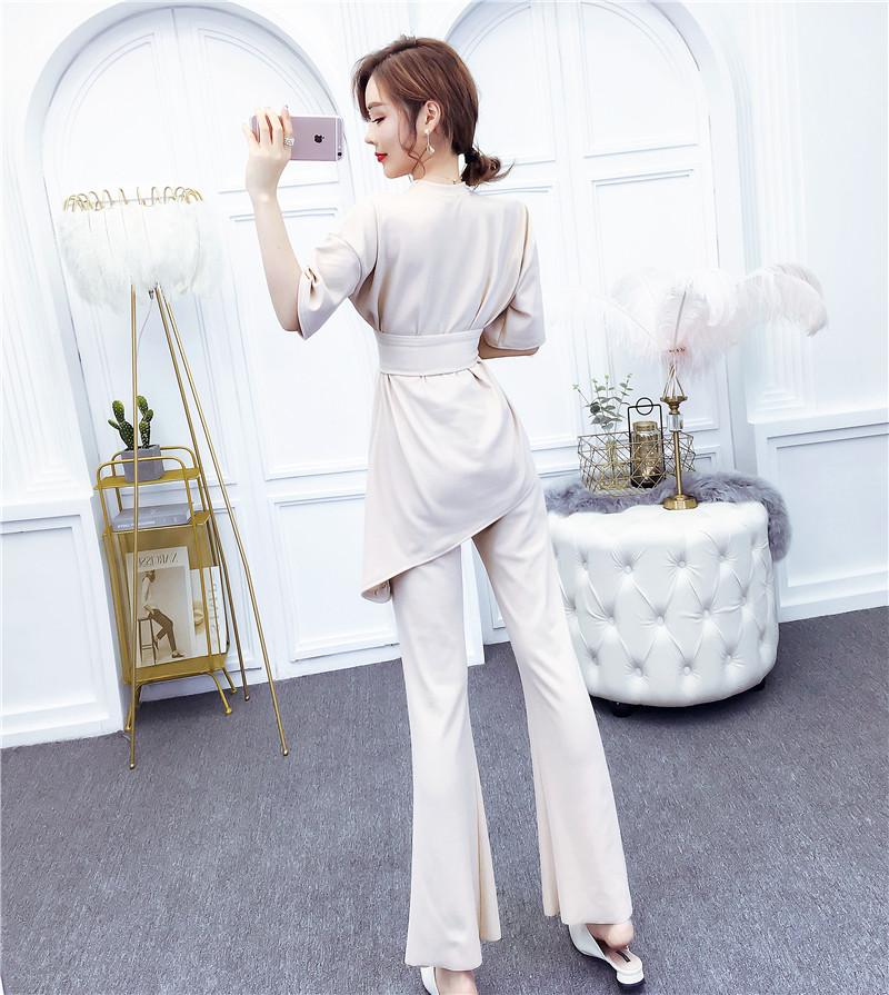 Women's Two Piece Pants Korean Style Women 2 Set Top And Office Work Luxury Clothing High Quality Business Suit Ensemble Femme Deux Pieces