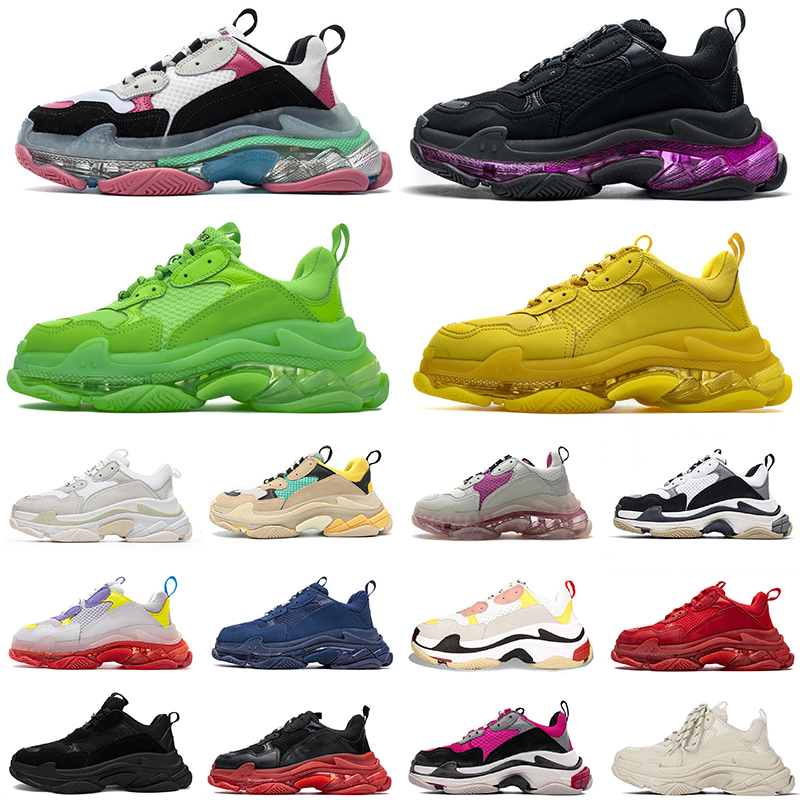 Original Triple S Mens Womens Platform Sneakers Clear Sole Shoes 17FW Black All White Off Crystal Bottoms Luxurys Designers Vintage Sports Trainers Shoe, #b11 36-40 clear sole white purple
Original Triple S Mens Womens Platform Sneakers Clear Sole Shoes 17FW Black All White Off Crystal Bottoms Luxurys Designers Vintage Sports Trainers Shoe, #b11 36-40 clear sole white purple
