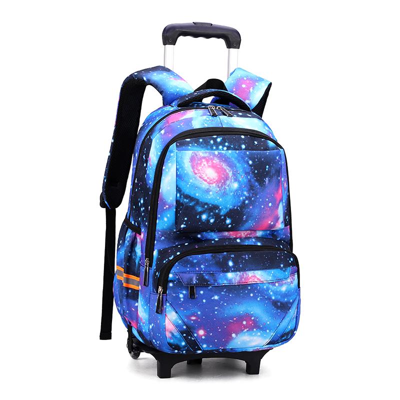 

School Bags Rolling Backpack For Boys Trolley With 2 Wheels Kids Bookbag Wheeled Carry On Travel Luggage Mochila, 05