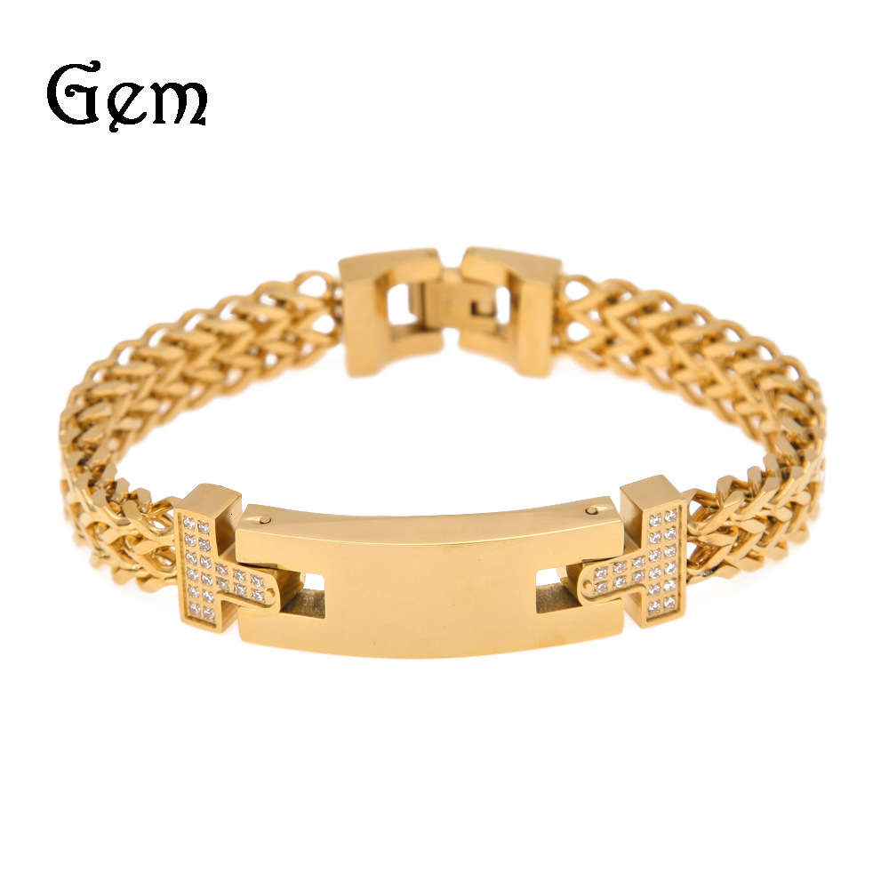 Color preserved electroplated stainless steel CNC Zircon Bracelet double keel chain popular men's jewelry
Color preserved electroplated stainless steel CNC Zircon Bracelet double keel chain popular men's jewelry