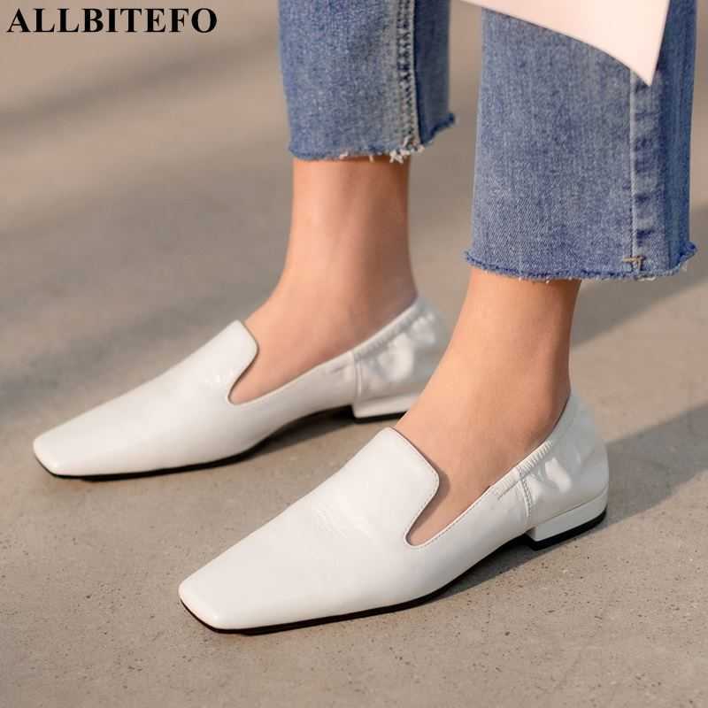 ALLBITEFO size 34-42 real genuine leather women heels shoes sheepskin insole square toe fashion women pumps low heel shoes 210611, As picture
ALLBITEFO size 34-42 real genuine leather women heels shoes sheepskin insole square toe fashion women pumps low heel shoes 210611, As picture