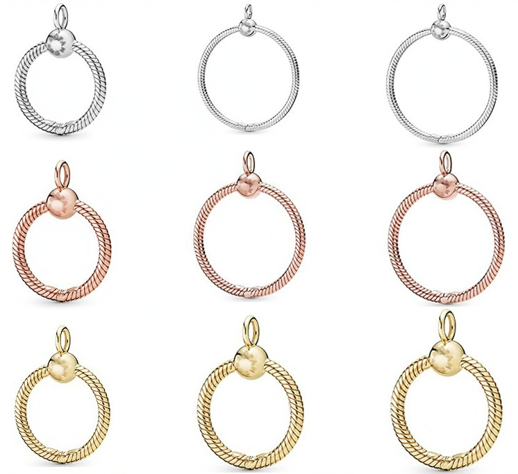 Genuine 925 Sterling Silver Fit Pandora Couple Necklace Classic O-shaped Pendant Silver Rose Gold Necklace Pendant diy Love Blue Crysta Char
Genuine 925 Sterling Silver Fit Pandora Couple Necklace Classic O-shaped Pendant Silver Rose Gold Necklace Pendant diy Love Blue Crysta Char