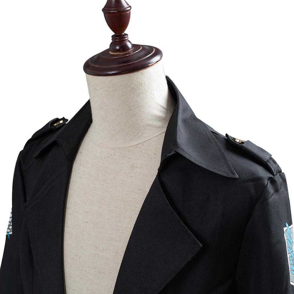 Attack on Titan Levi Rivaille Jacket Cloak Halloween Cosplay Costume Men Women Anime Trench Coat Y0913