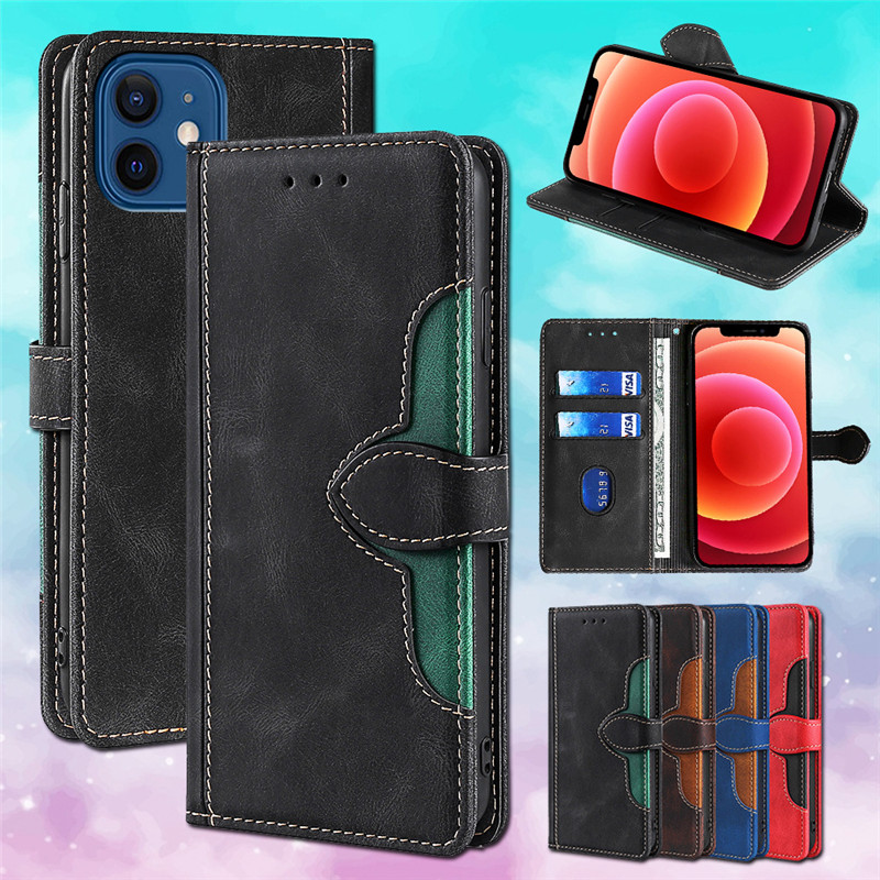 Luxury Leather Wallet Phone Cases For iPhone 12 11 Pro Max XR XS X SE 6 7 8 Plus Samsung Galaxy S20 Ultra S21 FE A32 4G A52 A72 5G XCOVER 5 Kickstand Protective Back Cover, Black 
Luxury Leather Wallet Phone Cases For iPhone 12 11 Pro Max XR XS X SE 6 7 8 Plus Samsung Galaxy S20 Ultra S21 FE A32 4G A52 A72 5G XCOVER 5 Kickstand Protective Back Cover, Black