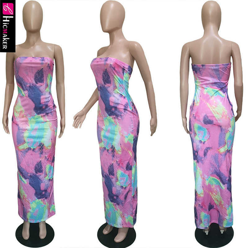 Women Casual Tube Dress Summer Off Shoulder Bodycon Maxi Dress Robe Sexy Evening Party Club Dress 210630