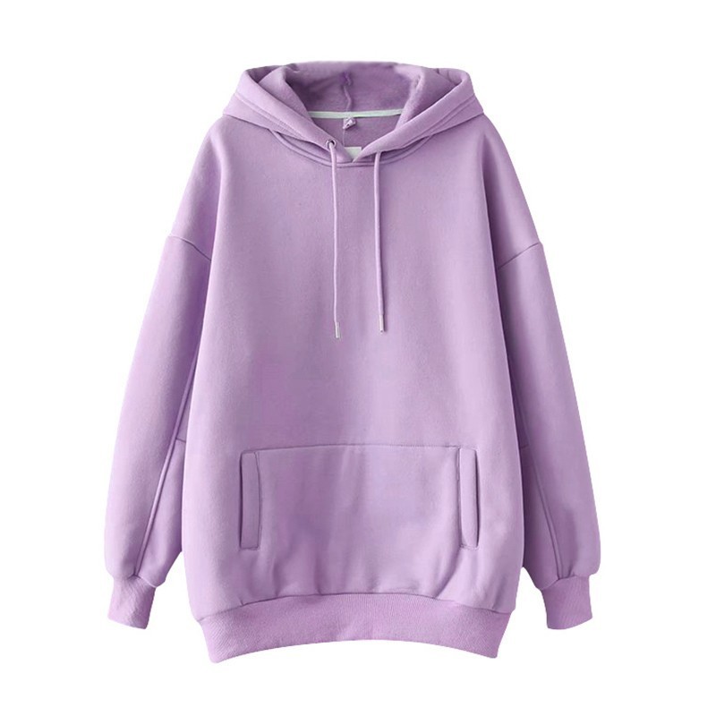 Casual Solid Warm Pullovers Hoodies Sweatshirts Women Long Sleeve Hooded Sweatshirt Autumn Winter Female Harajuku Loose Tops 201112