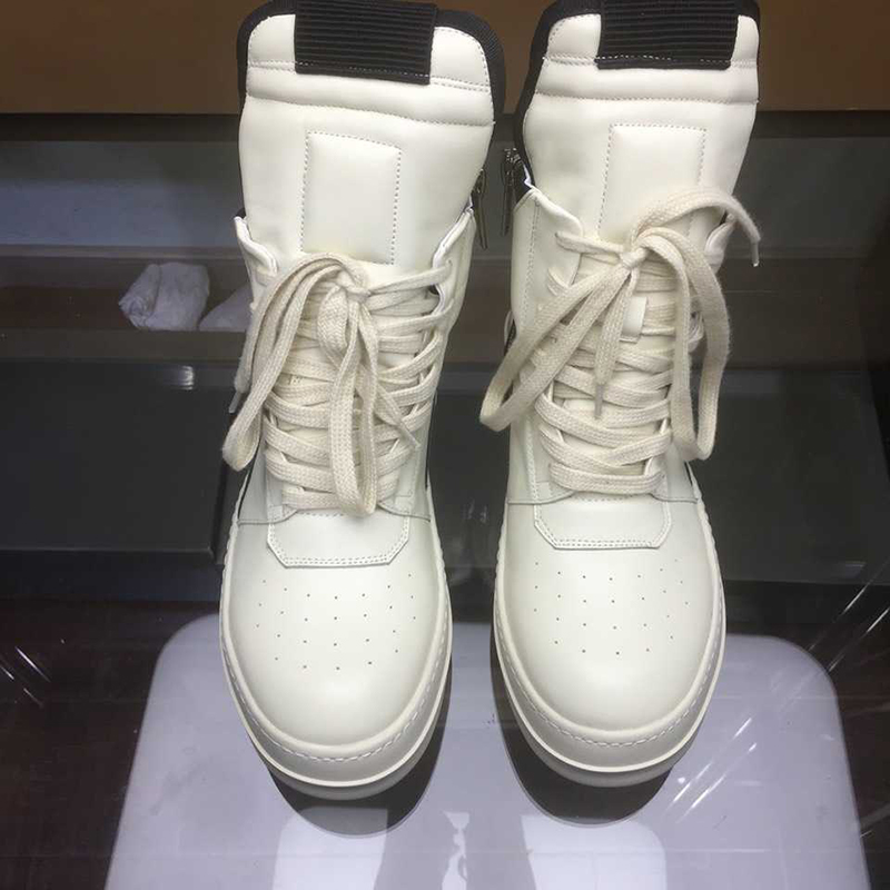Classic Men Women Rick Mid Top Casual Boot Sneaker Genuine Leather Ladies Platform Owens Dress Walking Trainer Lace up Boots Style1
Classic Men Women Rick Mid Top Casual Boot Sneaker Genuine Leather Ladies Platform Owens Dress Walking Trainer Lace up Boots Style1