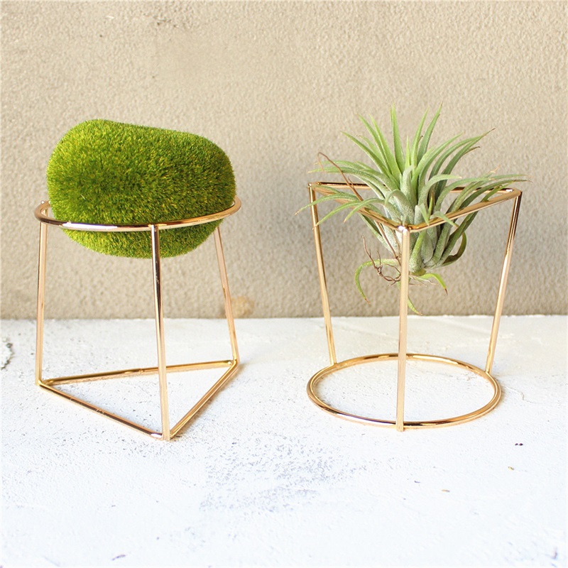 Newly Flower Pot Geometric Metal Rack Plant Care Display Holder Stand Garden Decor RRD6676 Free shipping