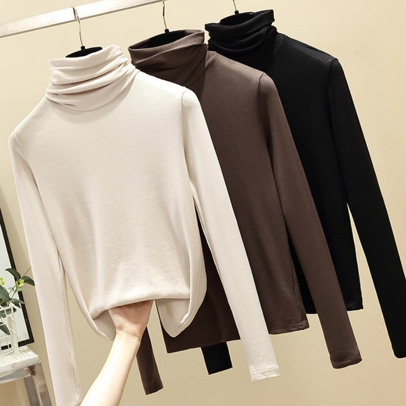 Plus Size Blouse Shirt Women Winter Warm Solid Knitted Thick Shirts Lady Slim Bottoming Tops Female Turtleneck Pullovers 210603, Dark brown
Plus Size Blouse Shirt Women Winter Warm Solid Knitted Thick Shirts Lady Slim Bottoming Tops Female Turtleneck Pullovers 210603, Dark brown