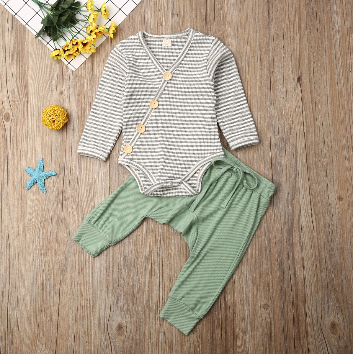 2pcs Newborn Baby Boys Clothes Sets Striped Long Sleeve Tops Romper Jumpsuit Pants Outfits Clothes Set, Green
2pcs Newborn Baby Boys Clothes Sets Striped Long Sleeve Tops Romper Jumpsuit Pants Outfits Clothes Set, Green
