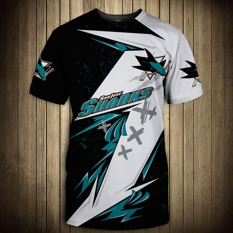 Men’s T-Shirts San Jose Fashion Casual Men Sharks T-shirt Stitching Design Geometric Pattern Cartoon Fish Print Cool Tops Men’s T-Shirts San Jose Fashion Casual Men Sharks T-shirt Stitching Design Geometric Pattern Cartoon Fish Print Cool Tops