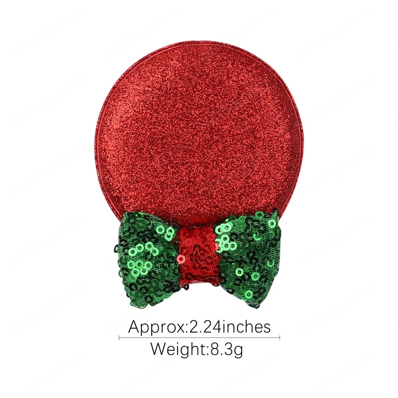 Cute Mouse Ears Clips Kids Sequin Bow Barrettes For Girls Hairpins Chridren Festival Party Hair Accessories