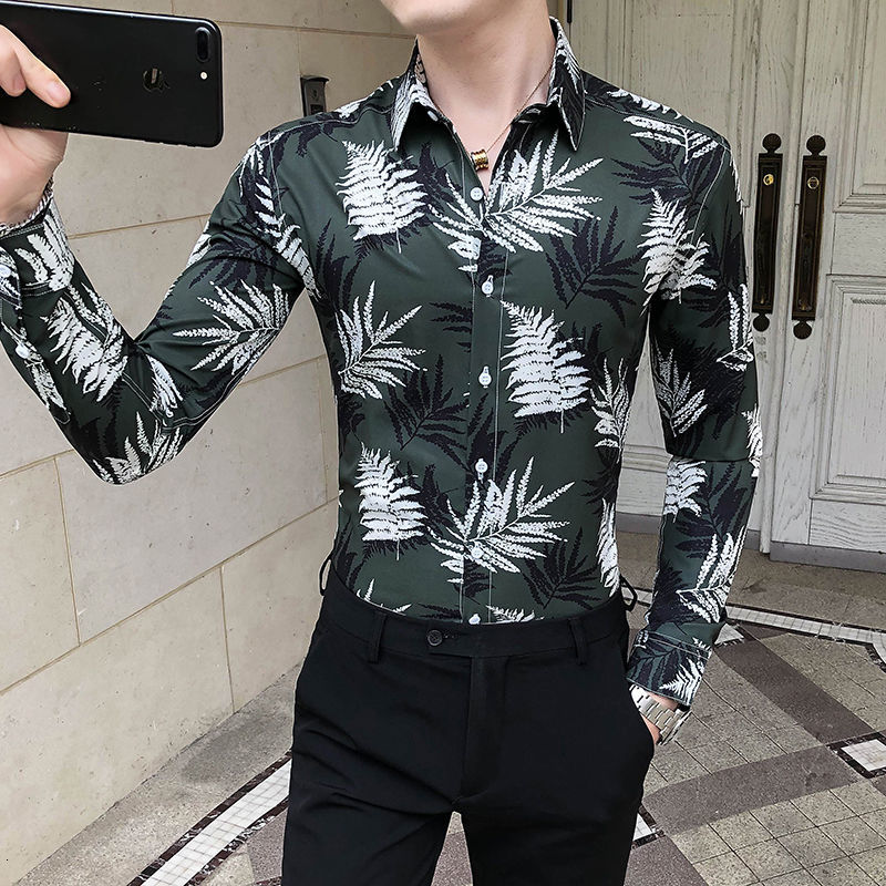 2021 New Spring Flower Men's Slim Fashion Printed Casual Long Sleeve Men Shirt British Style Society Mens Shirts M-3xl J9by, Green
2021 New Spring Flower Men's Slim Fashion Printed Casual Long Sleeve Men Shirt British Style Society Mens Shirts M-3xl J9by, Green