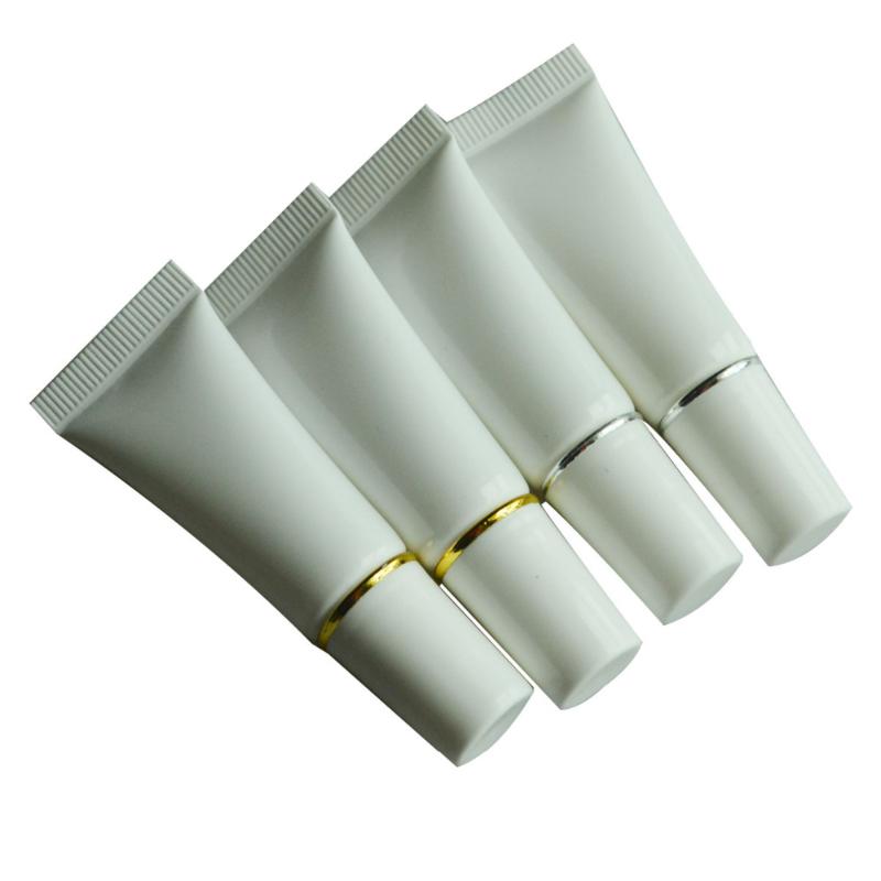 5 pcs Spiral Flat Cap Bottle 5ml Empty Portable Travel Tube White Hose Lotion Bottle Cosmetic Container