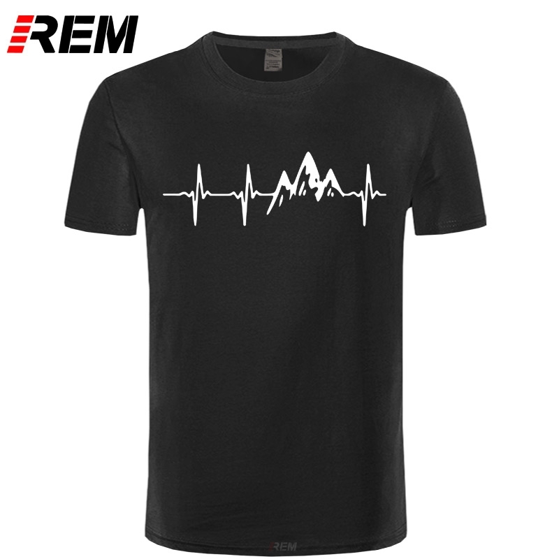 REM Mountain Heartbeat T-Shirt Fashion Funny Birthday 100% Cotton Short Sleeves T Shirts Causal O-neck Tops Tees Hip Hop 210225
