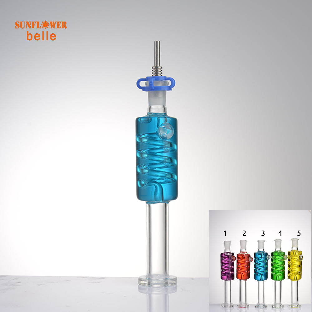 Smoking 10mm glass nectar collector cooling oil liquid glycerin inside with a stainless steel tip and plastic clip dab rig Hookah
Smoking 10mm glass nectar collector cooling oil liquid glycerin inside with a stainless steel tip and plastic clip dab rig Hookah