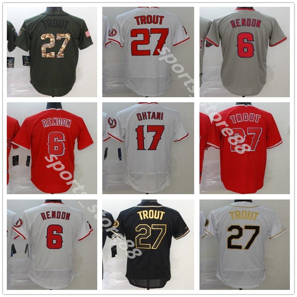 2020 27 Mike Trout Baseball Jerseys 6 Anthony Rendon 17 Shohei Ohtani Men Women kids Jerseys