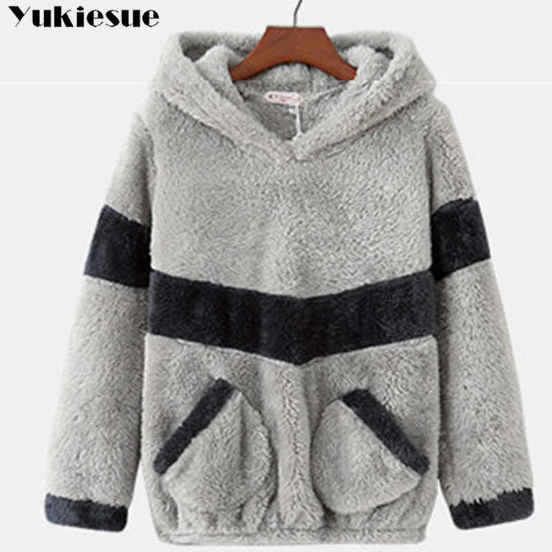 Autumn Winter Women Pyjamas Sets pajamas Sleepwear Suit Thick Warm Coral Flannel nightgown Female Cartoon Animal Pijama Mujer 210608