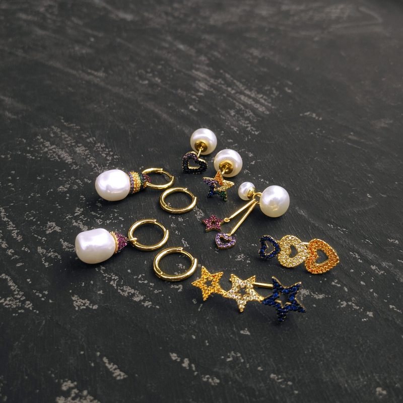 s925 sterling silver gold baroque pearl hoop earrings single heart-shaped star shaped multi style and ear clip personalized trend luxury jew, Golden;silver
s925 sterling silver gold baroque pearl hoop earrings single heart-shaped star shaped multi style and ear clip personalized trend luxury jew, Golden;silver