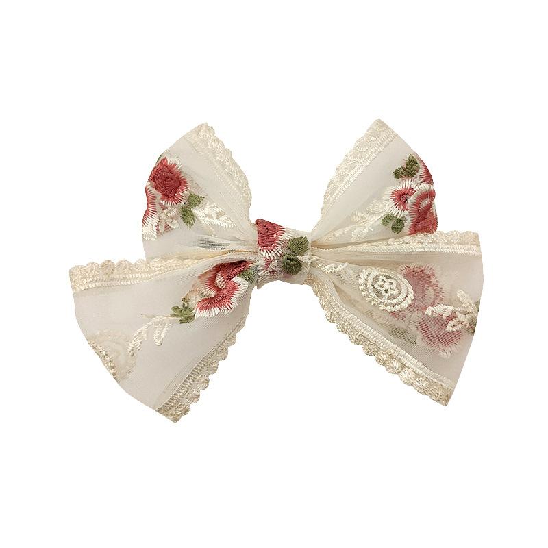 Hair Accessories Toddler Childrern Korean Embroidered Bow Red Headdress Sweet Lace Ribbon Hairpin Kids Baby Girl Sen Spring Clip, Slivery;white
Hair Accessories Toddler Childrern Korean Embroidered Bow Red Headdress Sweet Lace Ribbon Hairpin Kids Baby Girl Sen Spring Clip, Slivery;white
