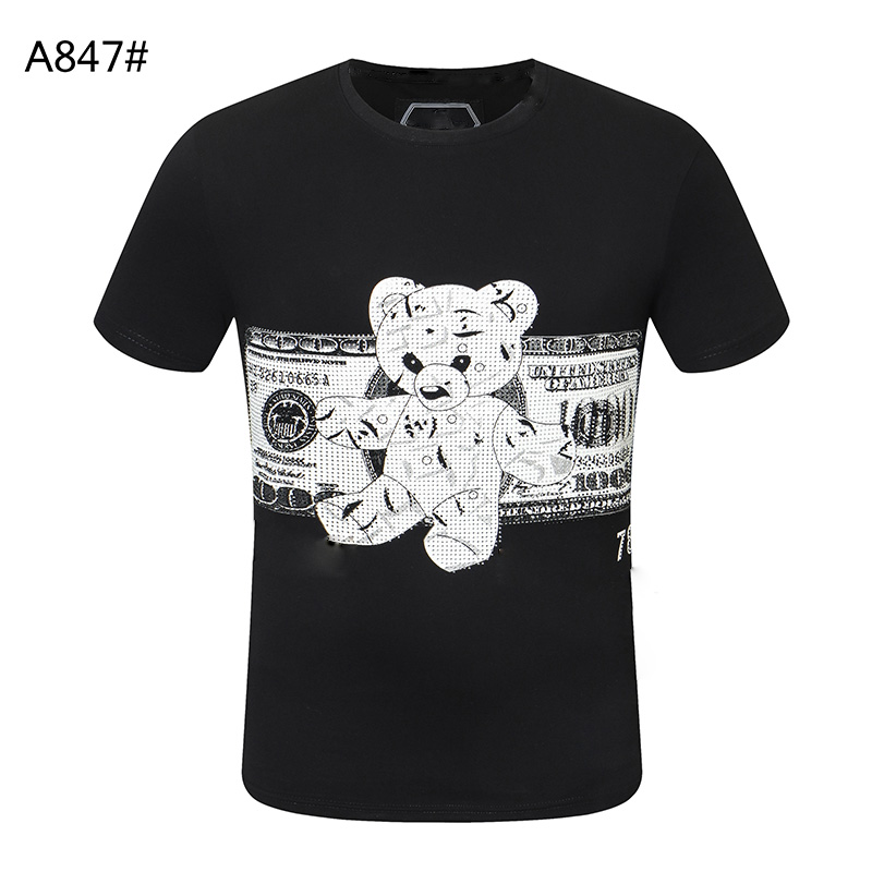 Skull dollar Fashion men T-shirt high quality Summer Basic Solid crystal print letter Casual Punk tops Tee women clothing short sleeve M-3XL, 24
Skull dollar Fashion men T-shirt high quality Summer Basic Solid crystal print letter Casual Punk tops Tee women clothing short sleeve M-3XL, 24