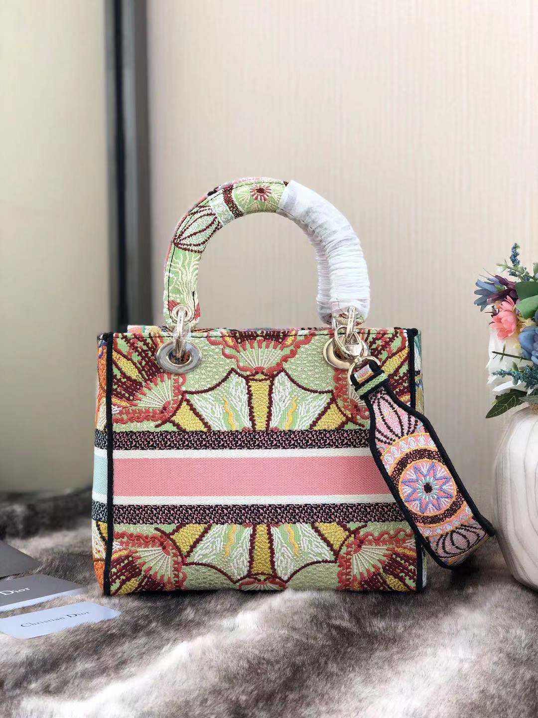 elegance Lady D-Lite bag fully embroidered totes travel shoulder bag large capacityshopping bag female handmade double-sided retro embroider
