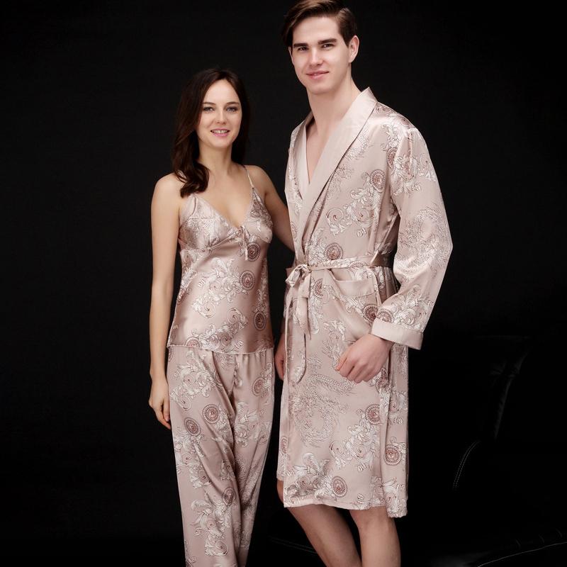 Women's Sleepwear Men Woman Pajamas Set Couple Silk Satin Sexy Short Nightwear Lovers Robe Tops Pants Home Bathrobes Lounge Pyjamas Suit, Wine red 1set
Women's Sleepwear Men Woman Pajamas Set Couple Silk Satin Sexy Short Nightwear Lovers Robe Tops Pants Home Bathrobes Lounge Pyjamas Suit, Wine red 1set
