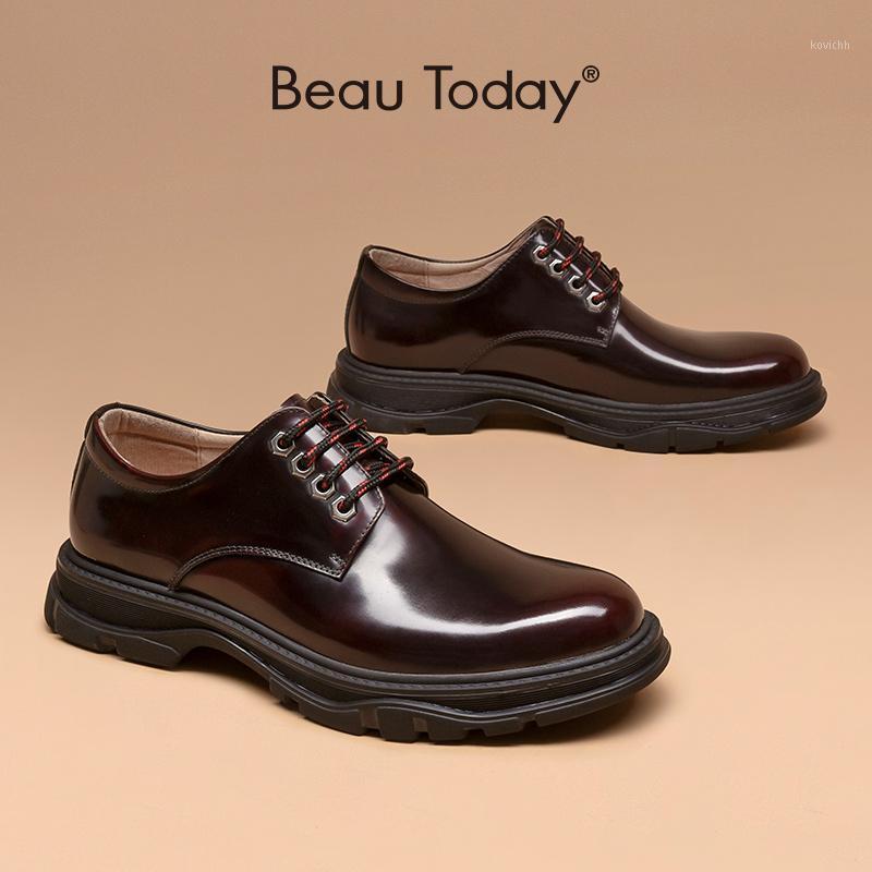 Derby Shoes Men Genuine Cow Leather Glossy Thick Sole Round Toe Business Flat Gentlemen Fashion Autumn Handmade BeauToday 55511 Dress, Black
Derby Shoes Men Genuine Cow Leather Glossy Thick Sole Round Toe Business Flat Gentlemen Fashion Autumn Handmade BeauToday 55511 Dress, Black