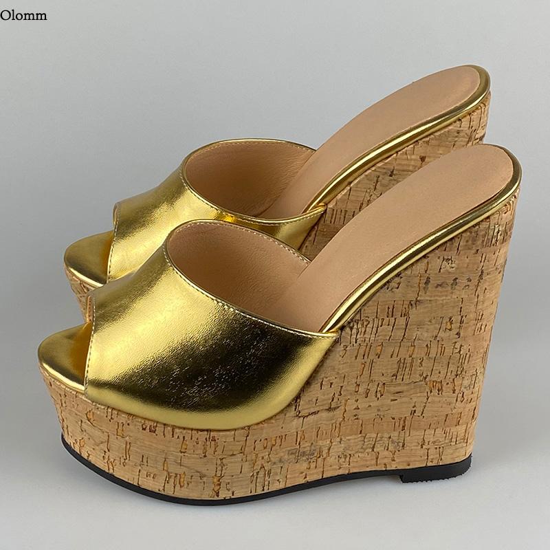 Sandals Olomm 2021 Fashion Women Platform Mules Sexy Wedges High Heels Open Toe Gold Night Club Shoes US Plus Size 5-20, D2778 gold
Sandals Olomm 2021 Fashion Women Platform Mules Sexy Wedges High Heels Open Toe Gold Night Club Shoes US Plus Size 5-20, D2778 gold