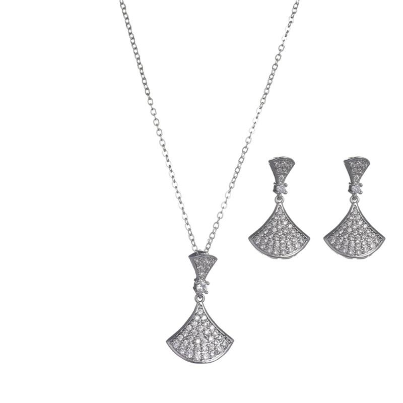 Earrings & Necklace Elegant Trendy Rhinestone Crystal Shining Skirt Pendant Sets For Women Fashion Exquisite Wedding Jewelry Gift, Silver
Earrings & Necklace Elegant Trendy Rhinestone Crystal Shining Skirt Pendant Sets For Women Fashion Exquisite Wedding Jewelry Gift, Silver