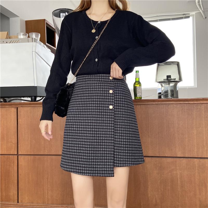 Plus size 4XL High Waist woolen blend skirt autumn winter 2021 new A-line skirt slim irregular plaid mini saia feminina
Plus size 4XL High Waist woolen blend skirt autumn winter 2021 new A-line skirt slim irregular plaid mini saia feminina