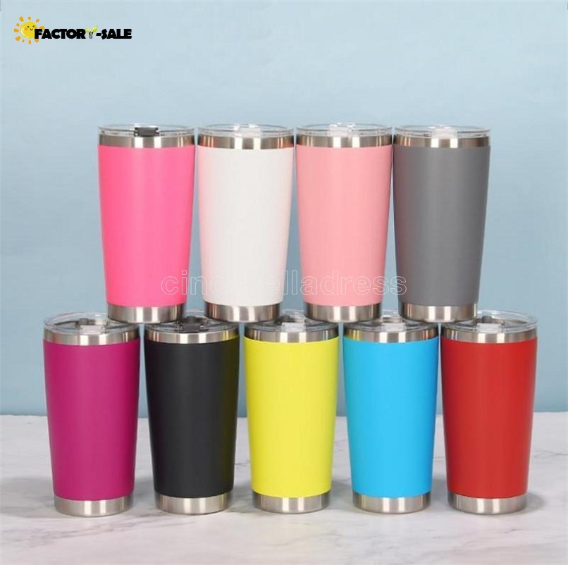 16 Colors 20oz Tumblers Stainless Steel Vacuum Insulated Double Wall Wine Glass Thermal Cup Coffee Beer Mug With Lids For Travel FY03, As pic
16 Colors 20oz Tumblers Stainless Steel Vacuum Insulated Double Wall Wine Glass Thermal Cup Coffee Beer Mug With Lids For Travel FY03, As pic