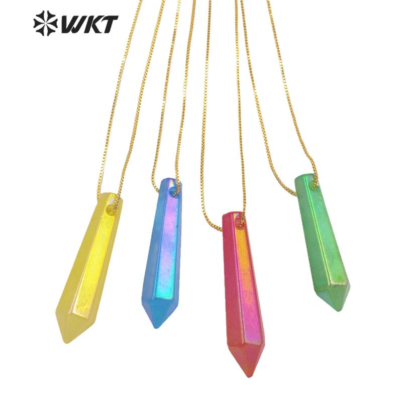 Pendant Necklaces WT-N1321 2021 And Fashion Crystal Quartz With Aura Stone Necklace Lady Elegant Colorful Fine Jewelry For, Silver
Pendant Necklaces WT-N1321 2021 And Fashion Crystal Quartz With Aura Stone Necklace Lady Elegant Colorful Fine Jewelry For, Silver