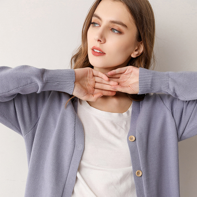 19 spring autumn long cardigan women's sweater knit jacket buttoned outside wearing female cardigans 210218