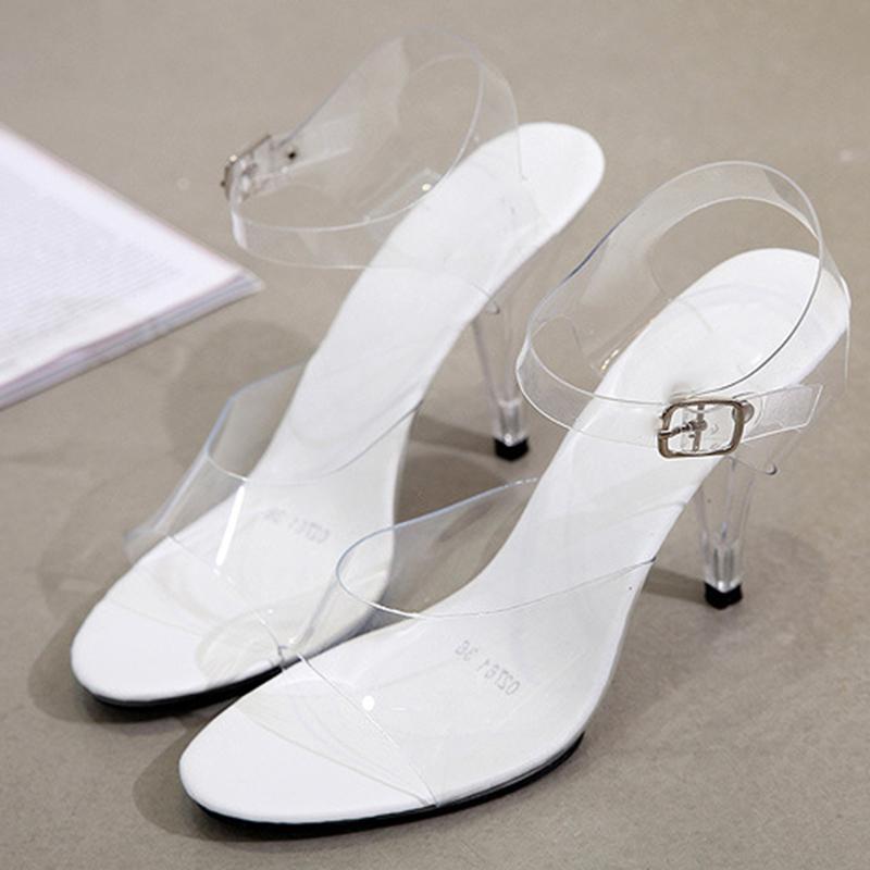 Dress Shoes Women's Sandals Summer Spike High Heels Sexy Transparent Buckle Belt Ladies Plus Size 45 Daily, White
Dress Shoes Women's Sandals Summer Spike High Heels Sexy Transparent Buckle Belt Ladies Plus Size 45 Daily, White