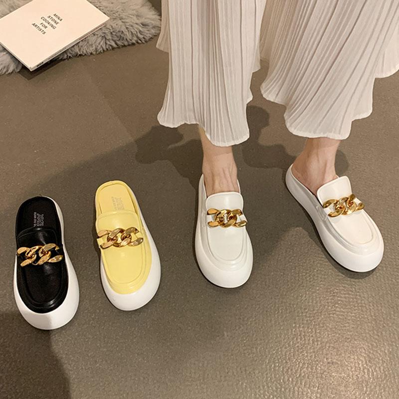 Slippers Thicken Soled Metal Chain Mules Women Flip Flops Summer Platform Shoes Woman Sandalias Creepers Cover Toe Slides 2021, Black
Slippers Thicken Soled Metal Chain Mules Women Flip Flops Summer Platform Shoes Woman Sandalias Creepers Cover Toe Slides 2021, Black