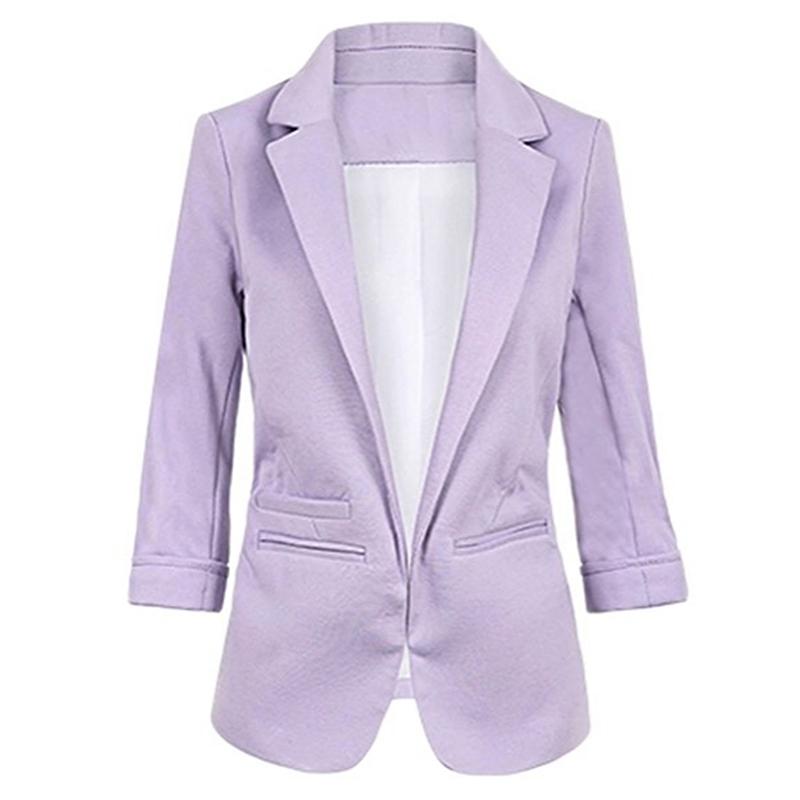 Women' Suits & Blazers Women Blazer Work Wear Official Coat Autumn Slim Outwear For Ladies Solid Candy Color Spring, Gray
Women' Suits & Blazers Women Blazer Work Wear Official Coat Autumn Slim Outwear For Ladies Solid Candy Color Spring, Gray